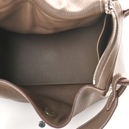 Hermes Taurillon Clemence Lindy 30 Etoupe 5 of 9