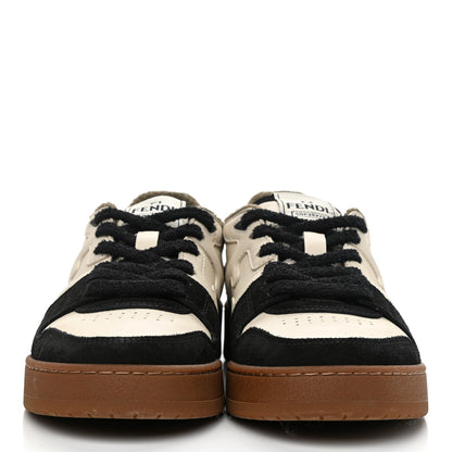 Fendi Suede Vitello Fendi Match Low Top Sneakers 40 Milk Black 2 of 9