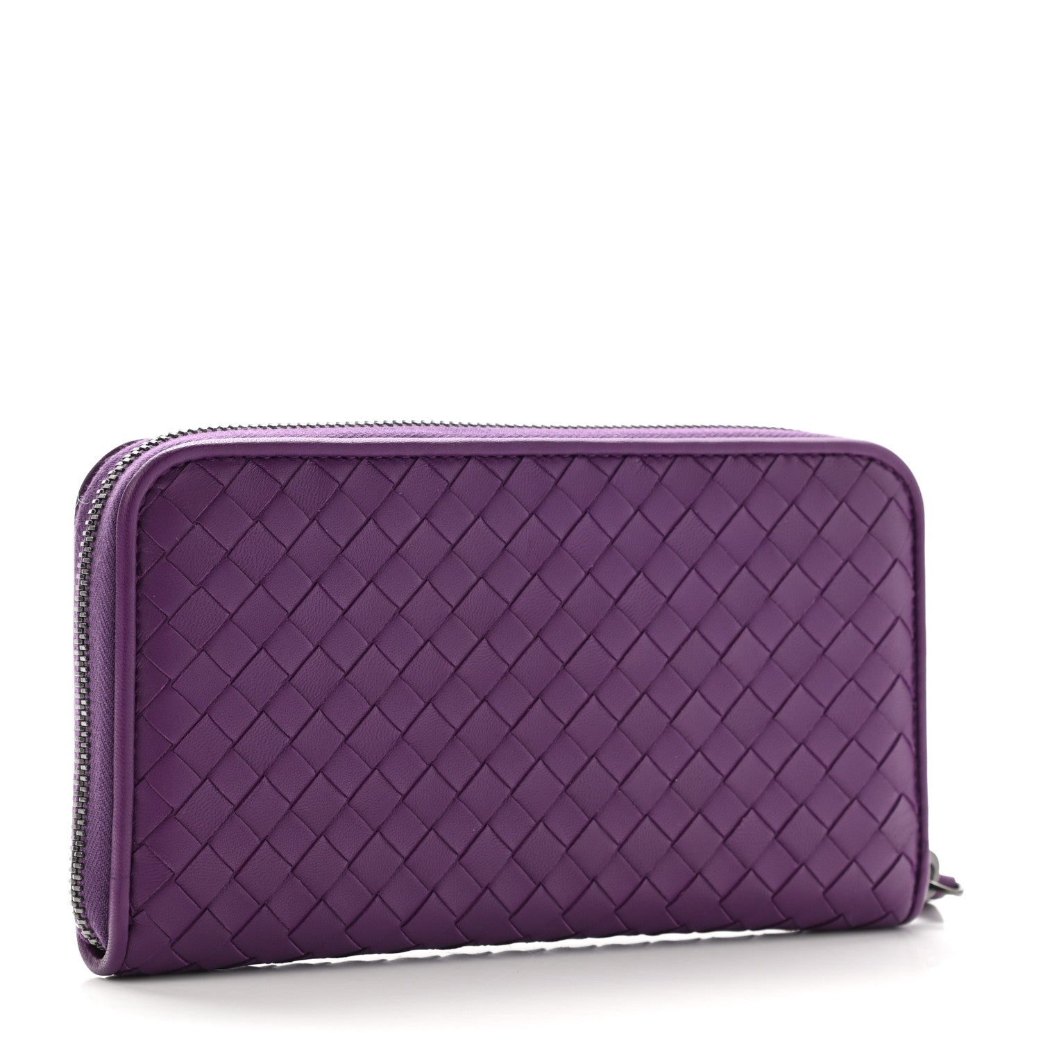Bottega Veneta Nappa Intrecciato Zip Around Wallet Monalisa 2 of 8
