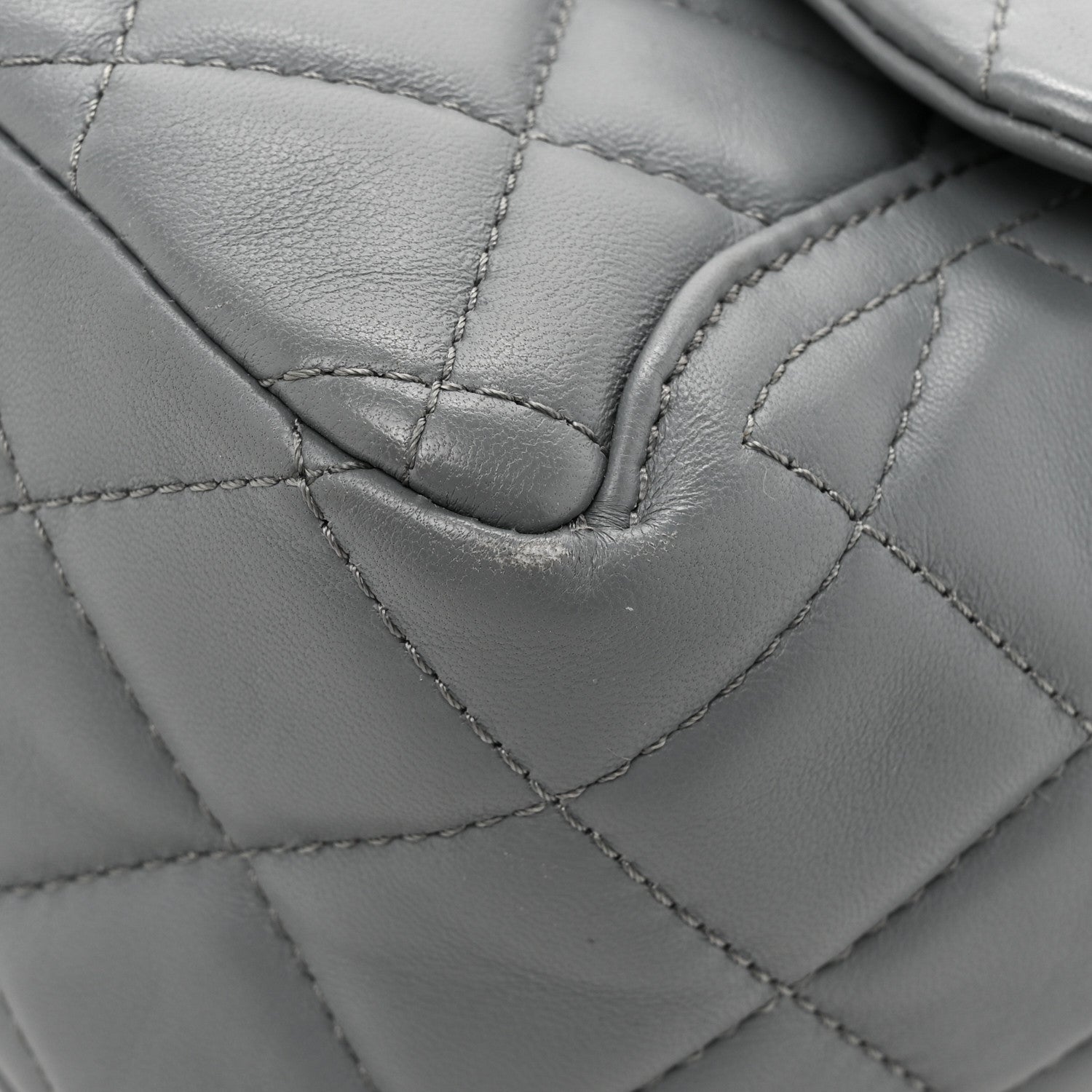Chanel Lambskin Large Around Pockets Flap Dark Grey 13 of 15