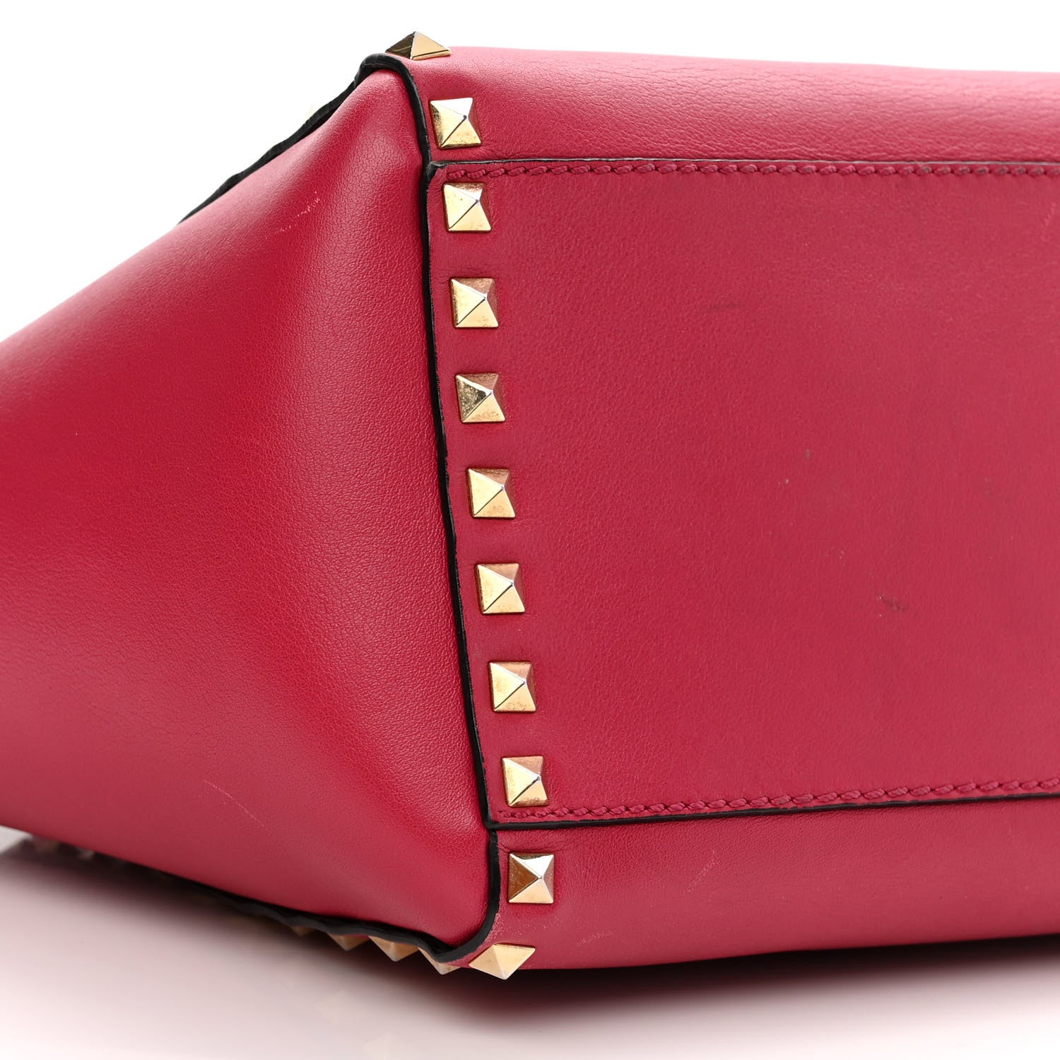 Valentino Garavani Vitello Small Rockstud Double Handle Tote Cyclamin 8 of 9