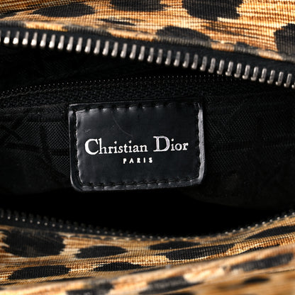 Christian Dior Canvas Leopard Print Medium Lady Dior 6 of 11