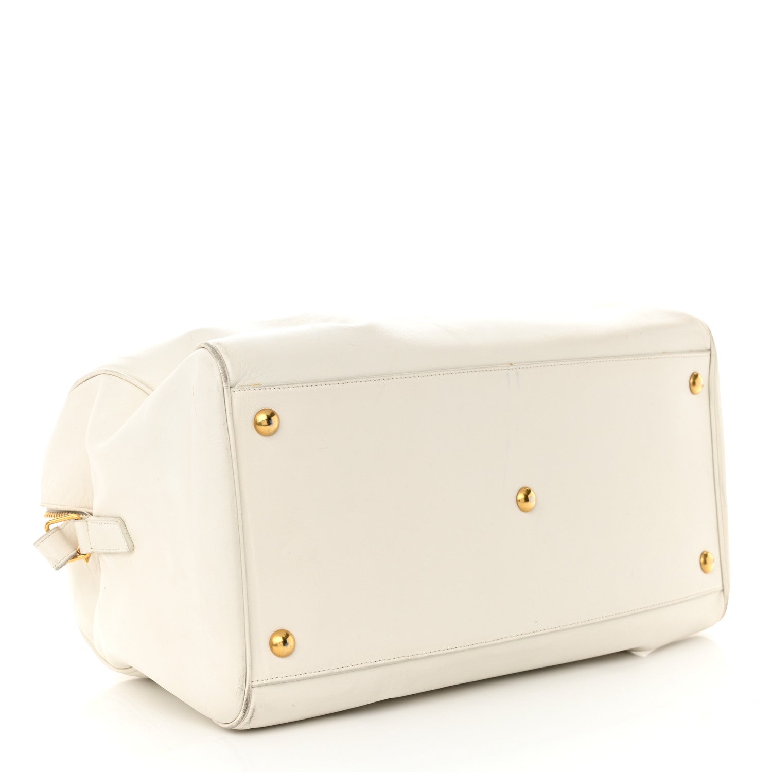 Saint Laurent Calfskin Classic Duffle 12 Bag White 4 of 23