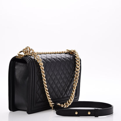 Chanel Calfskin Quilted New Medium Boy Flap Black 3 of 7
