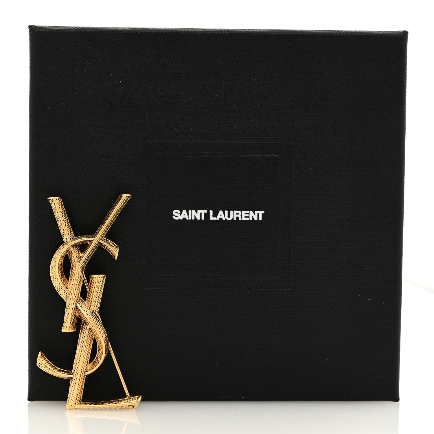 Saint Laurent Monogram Opyum Brooch Gold 4 of 4
