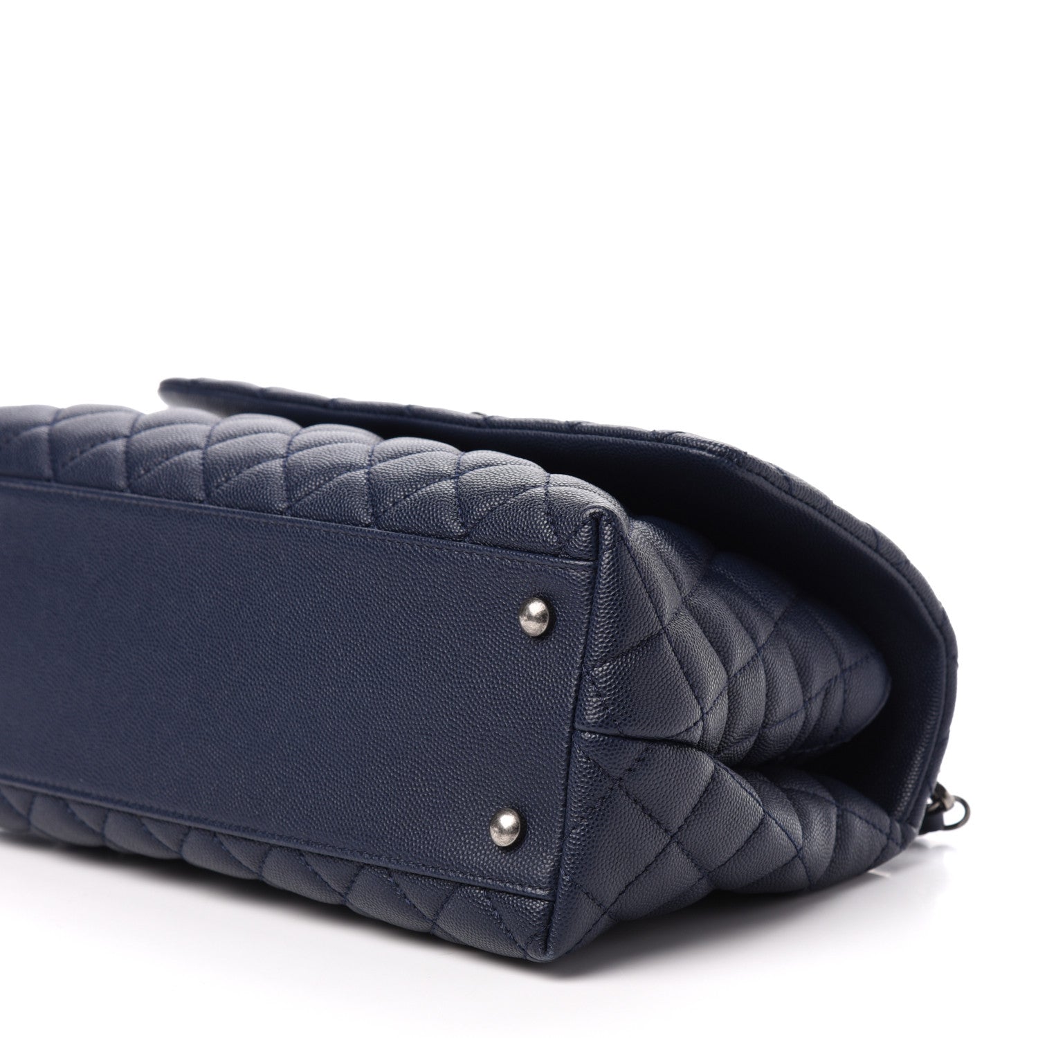 Chanel Caviar Quilted Small Coco Handle Flap Navy 10 of 12