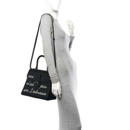 Delvaux Calfskin MM L'Humour Brillant Satchel Black 2 of 12