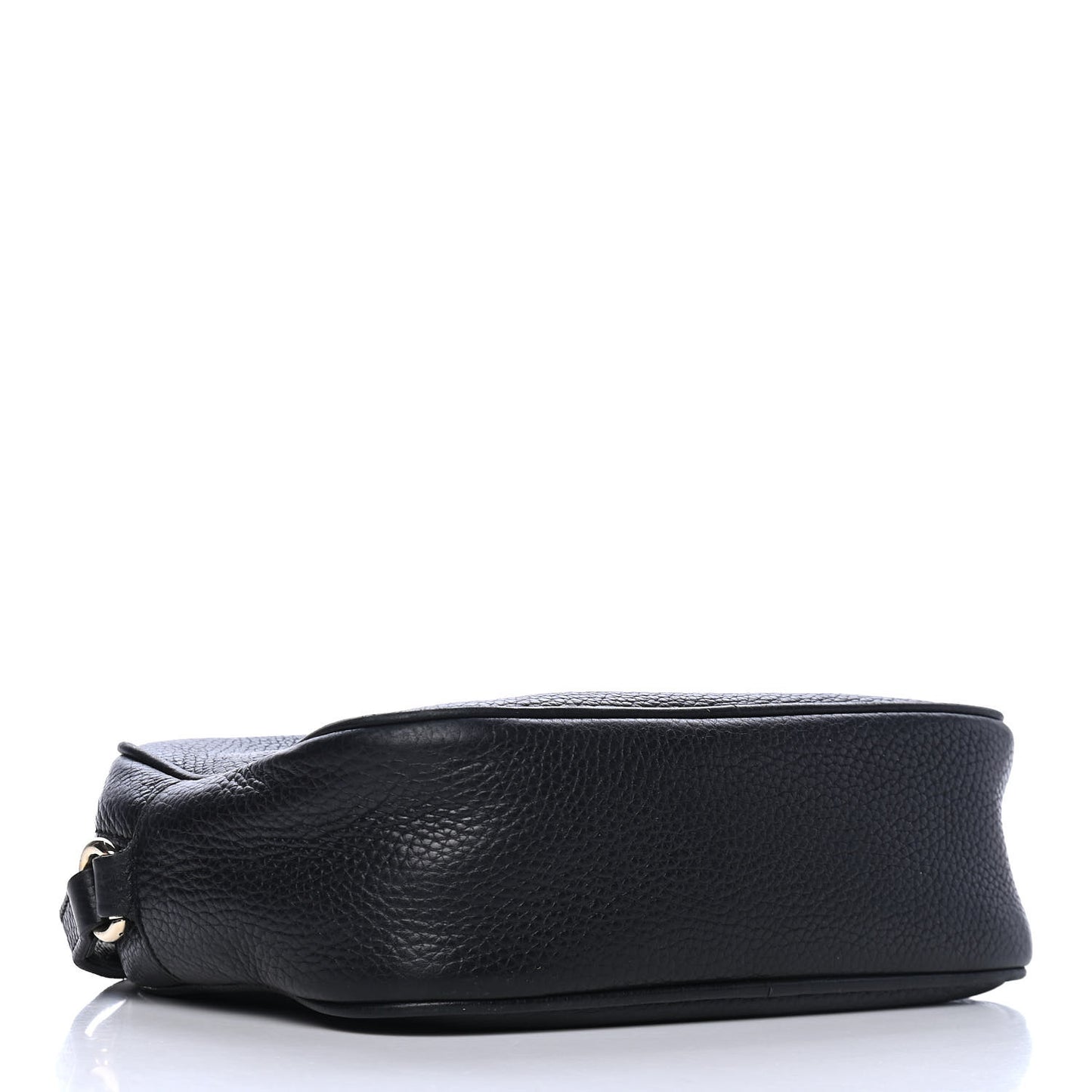 Pebbled Calfskin Small Soho Disco Bag Black