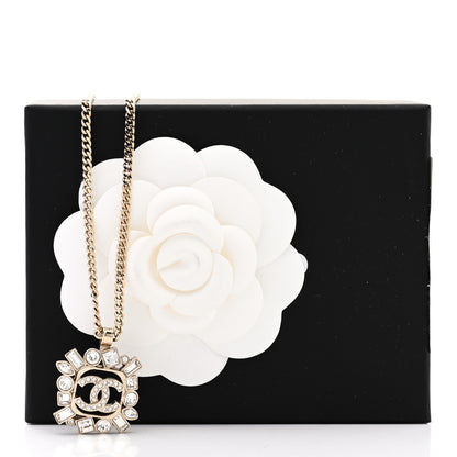 Chanel Crystal Baguette CC Necklace Gold 5 of 5