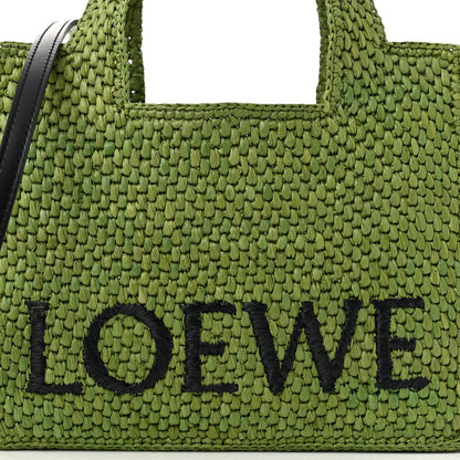 Loewe X PAULA'S IBIZA Raffia Font Tote Green 7 of 9