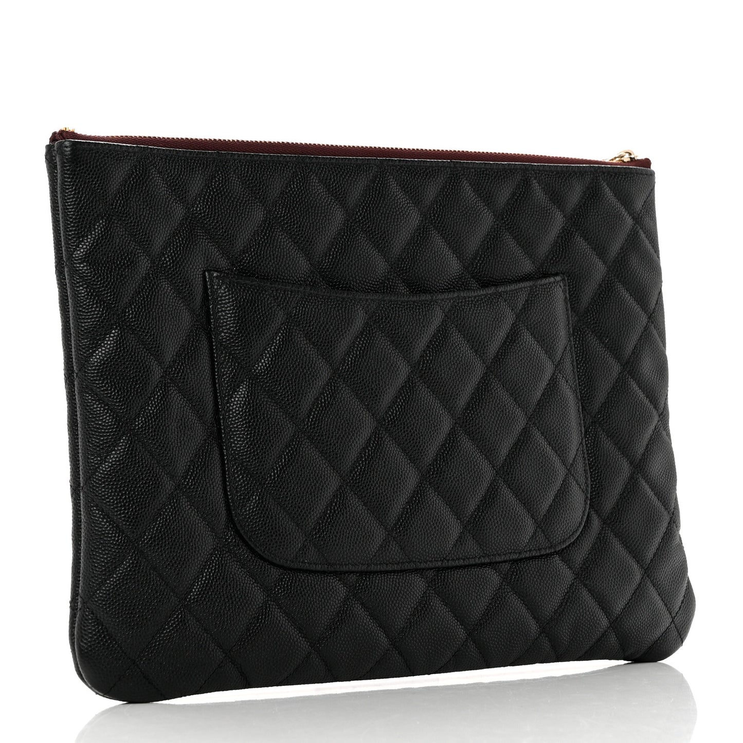 Caviar Quilted Medium Cosmetic Case Black