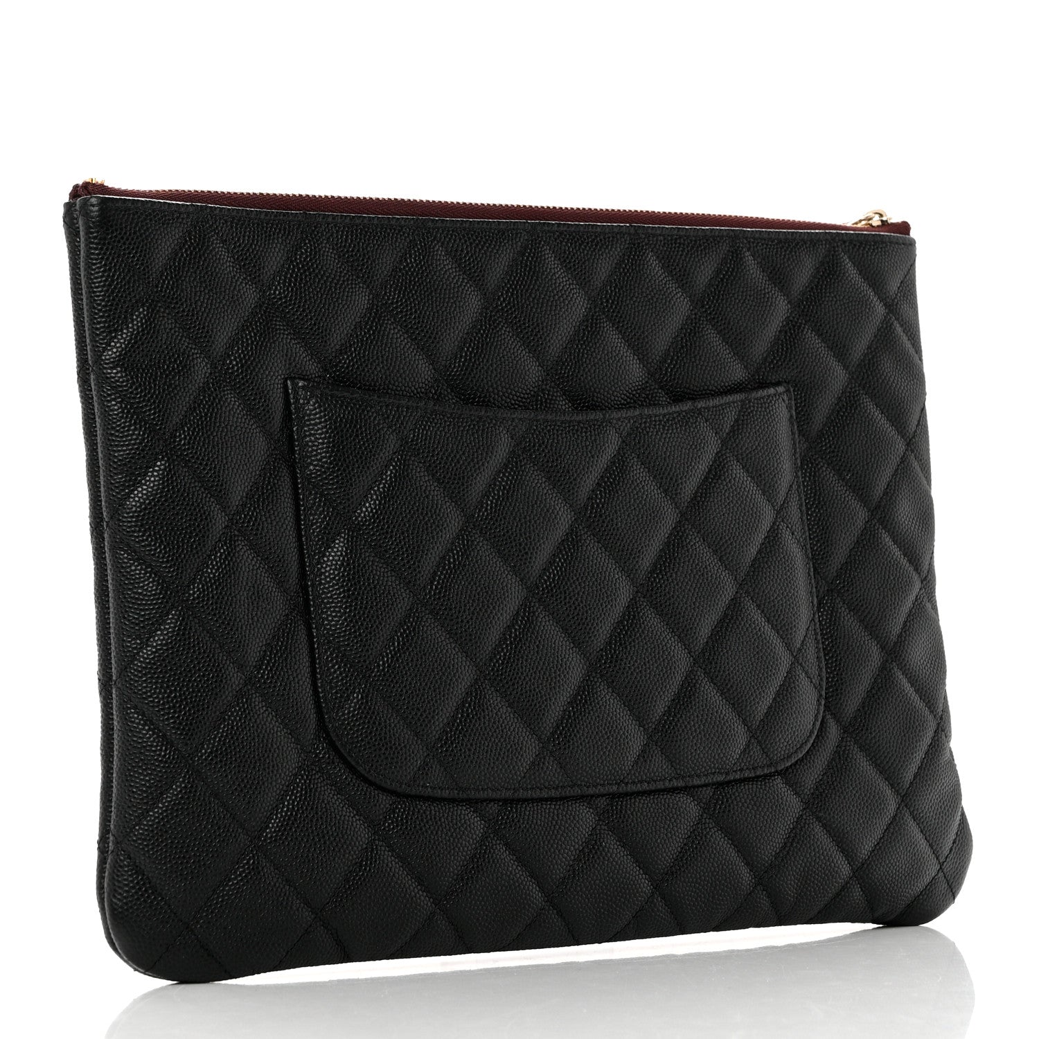 Chanel Caviar Quilted Medium Cosmetic Case Black 3 of 8