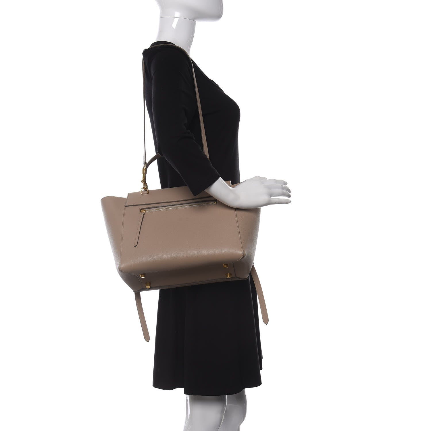 Celine Grained Calfskin Mini Belt Bag Light Taupe 2 of 9