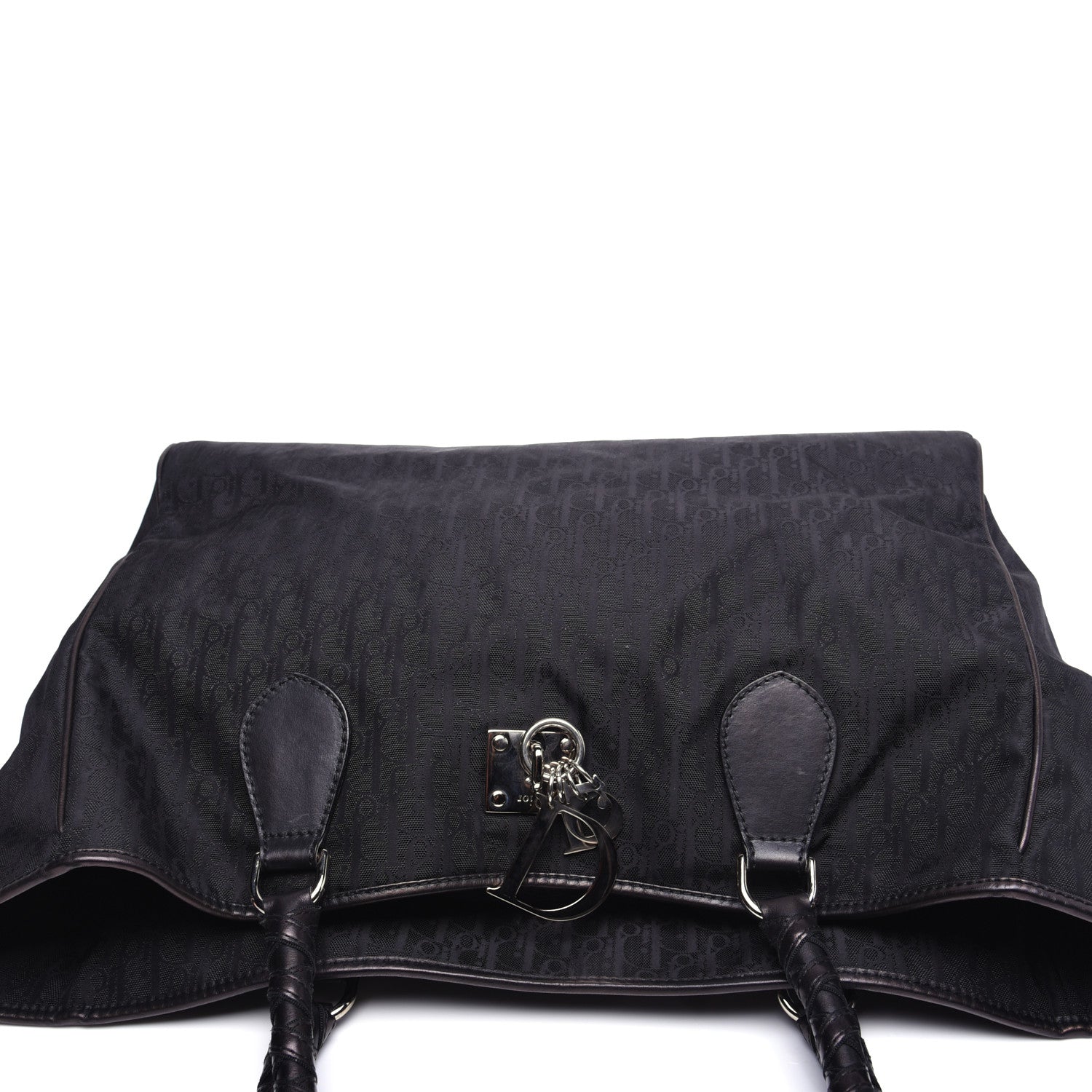 Christian Dior Nylon Monogram Lovely Shopping Tote Black 11 of 14