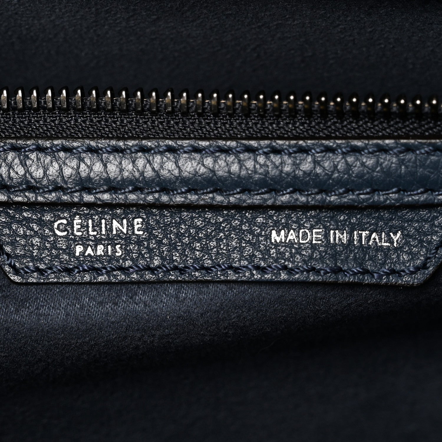 Celine Drummed Calfskin Mini Luggage Slate 6 of 9