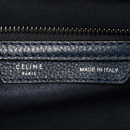 Celine Drummed Calfskin Mini Luggage Slate 6 of 9