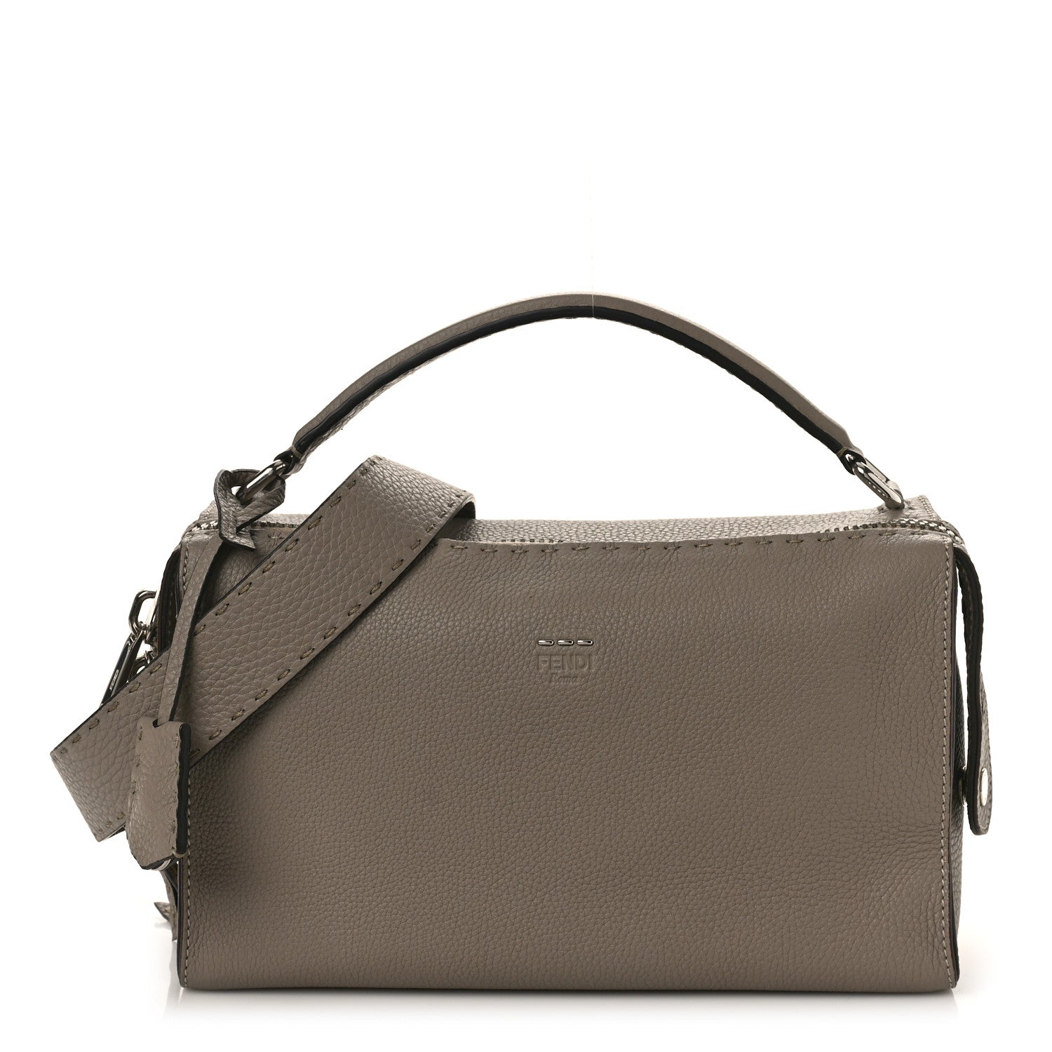 Fendi Cuoio Romano Selleria Lei Boston Tote Corda 1 of 8