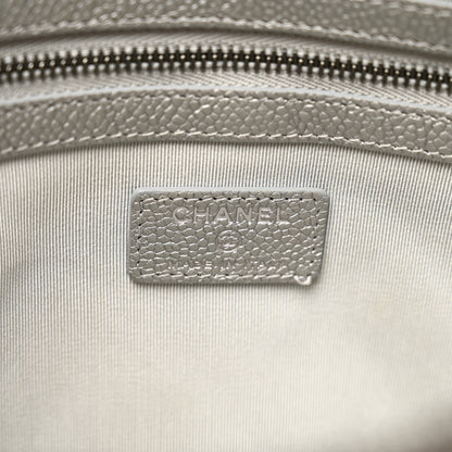 Chanel Metallic Caviar Quilted Medium Cosmetic Case 6 of 8