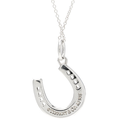 Tiffany Sterling Silver Horseshoe Pendant Necklace 4 of 5