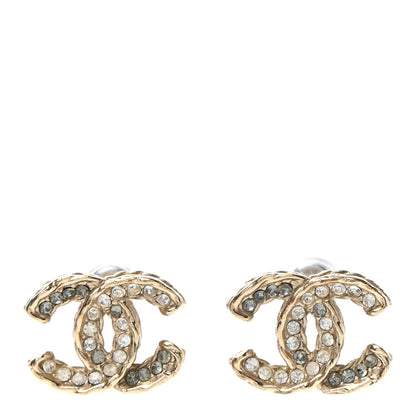 Chanel Crystal CC Rope Earrings Gold 1 of 4