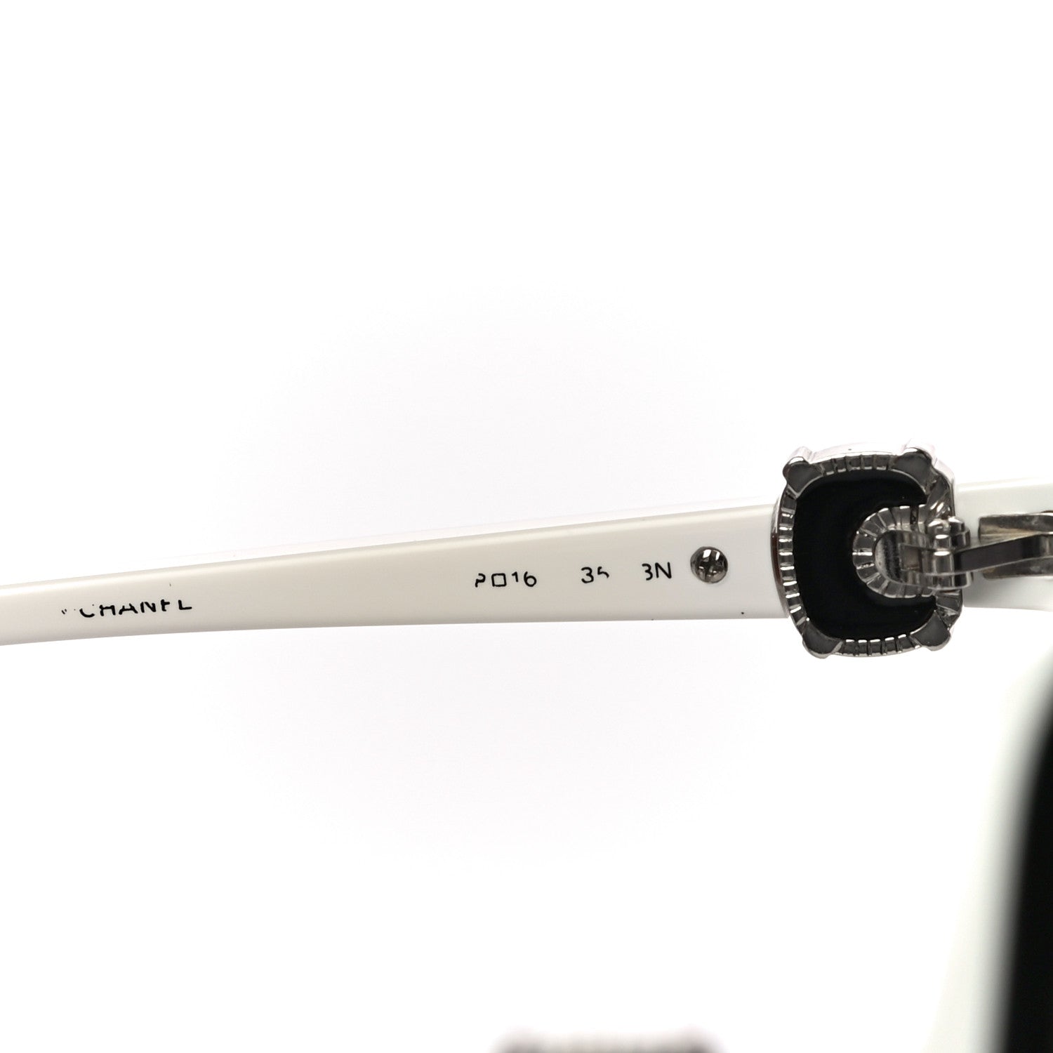 Chanel CC Sunglasses White Black 5 of 11