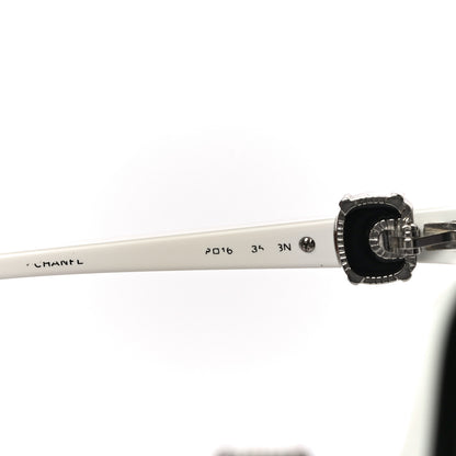 Chanel CC Sunglasses White Black 5 of 11