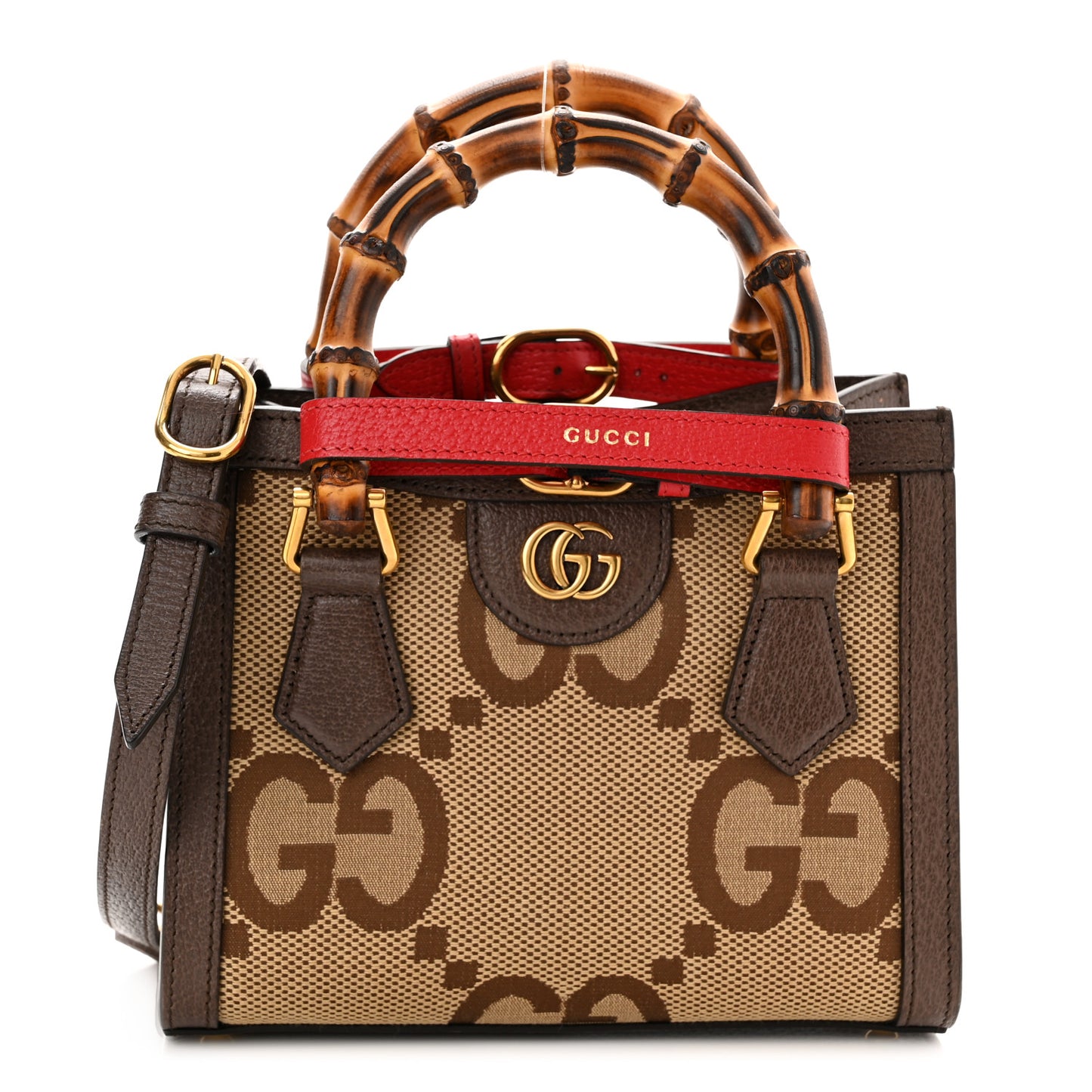 Monogram Jumbo GG Textured Dollar Calfskin Mini Diana Tote Bag Camel Ebony New Acero Pomegranate Red