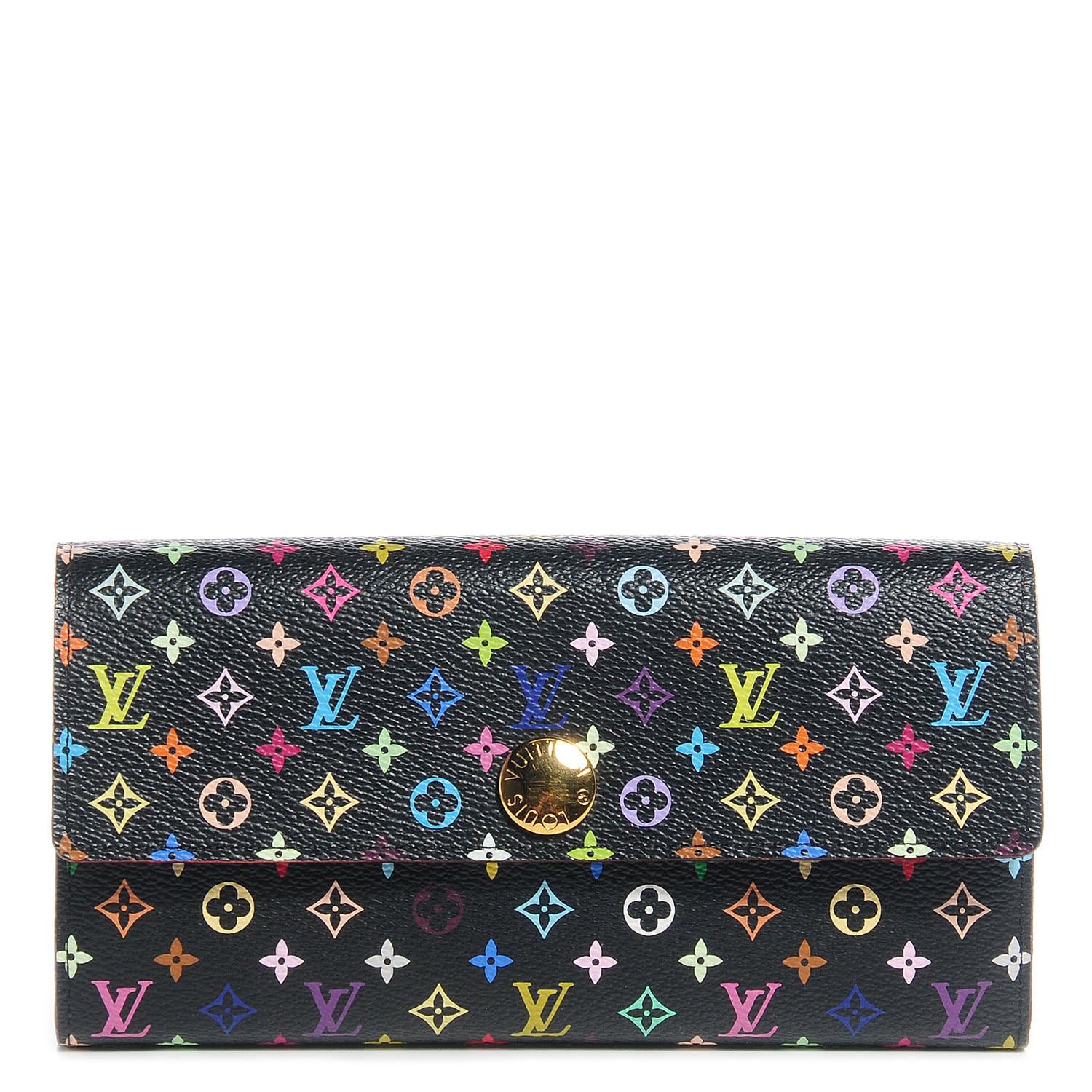 Louis Vuitton Monogram Multicolor Sarah Wallet Black Grenade 1 of 8