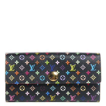 Louis Vuitton Monogram Multicolor Sarah Wallet Black Grenade 1 of 8