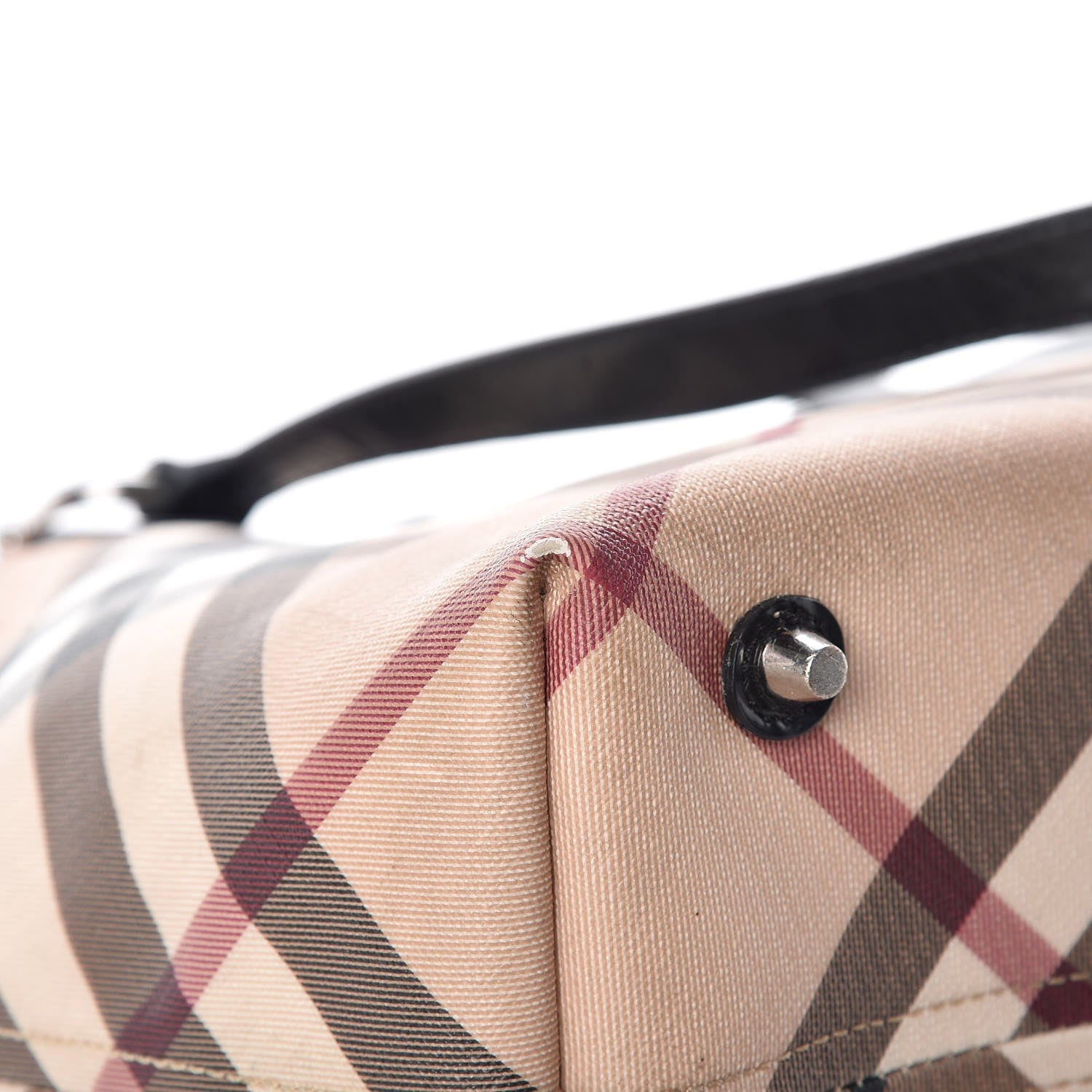 Burberry Patent Supernova Check Small Stanton Tote Black 15 of 15