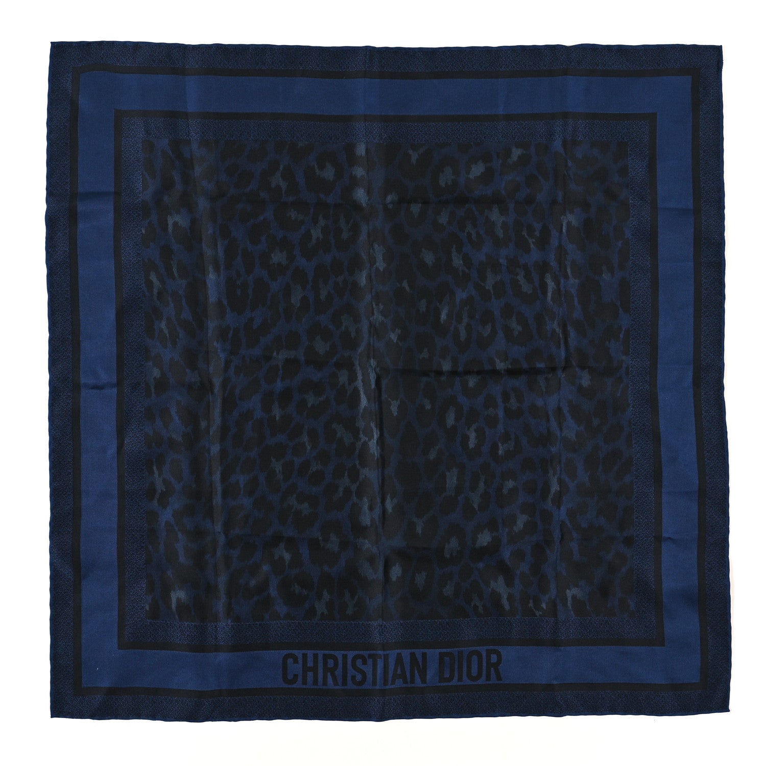 Christian Dior Silk Mizza Scarf Blue 1 of 3