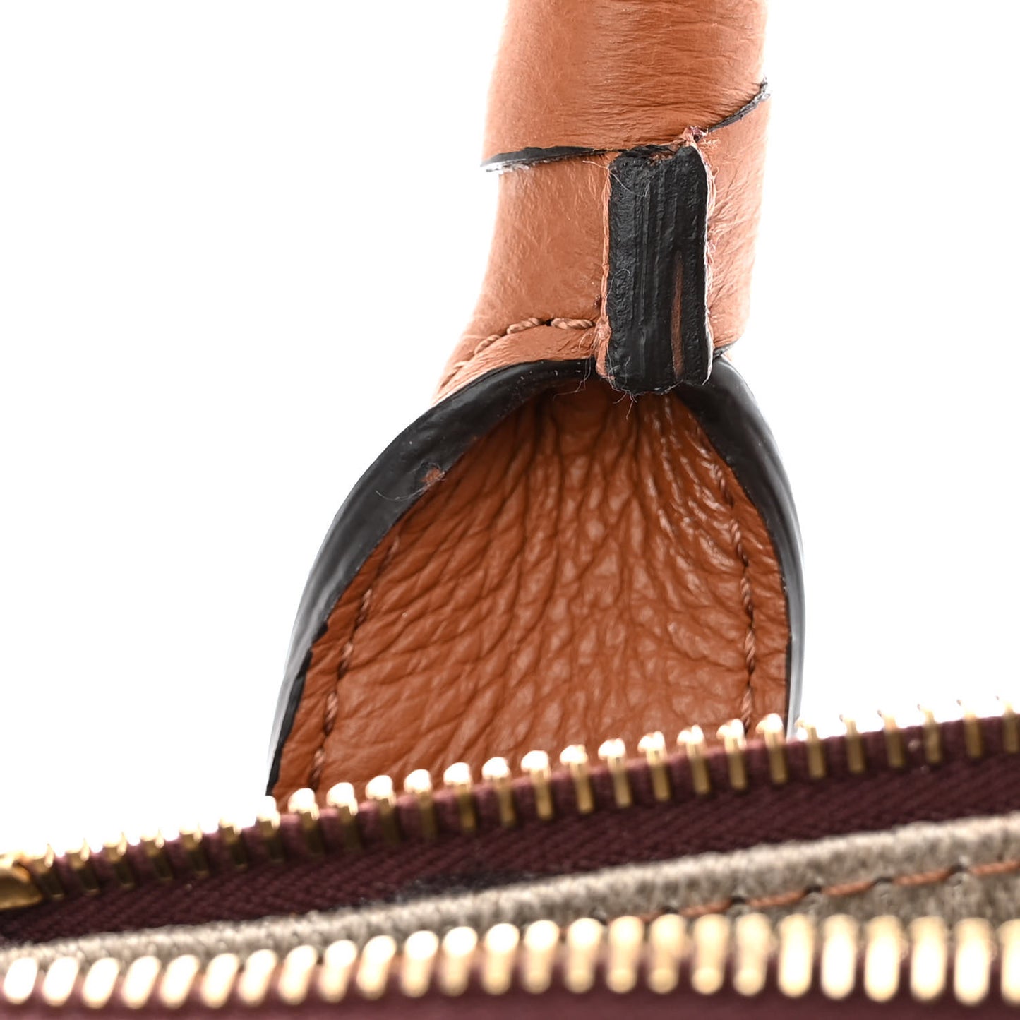 Suede Calfskin Braided Medium Marcie Double Carry Burgundy
