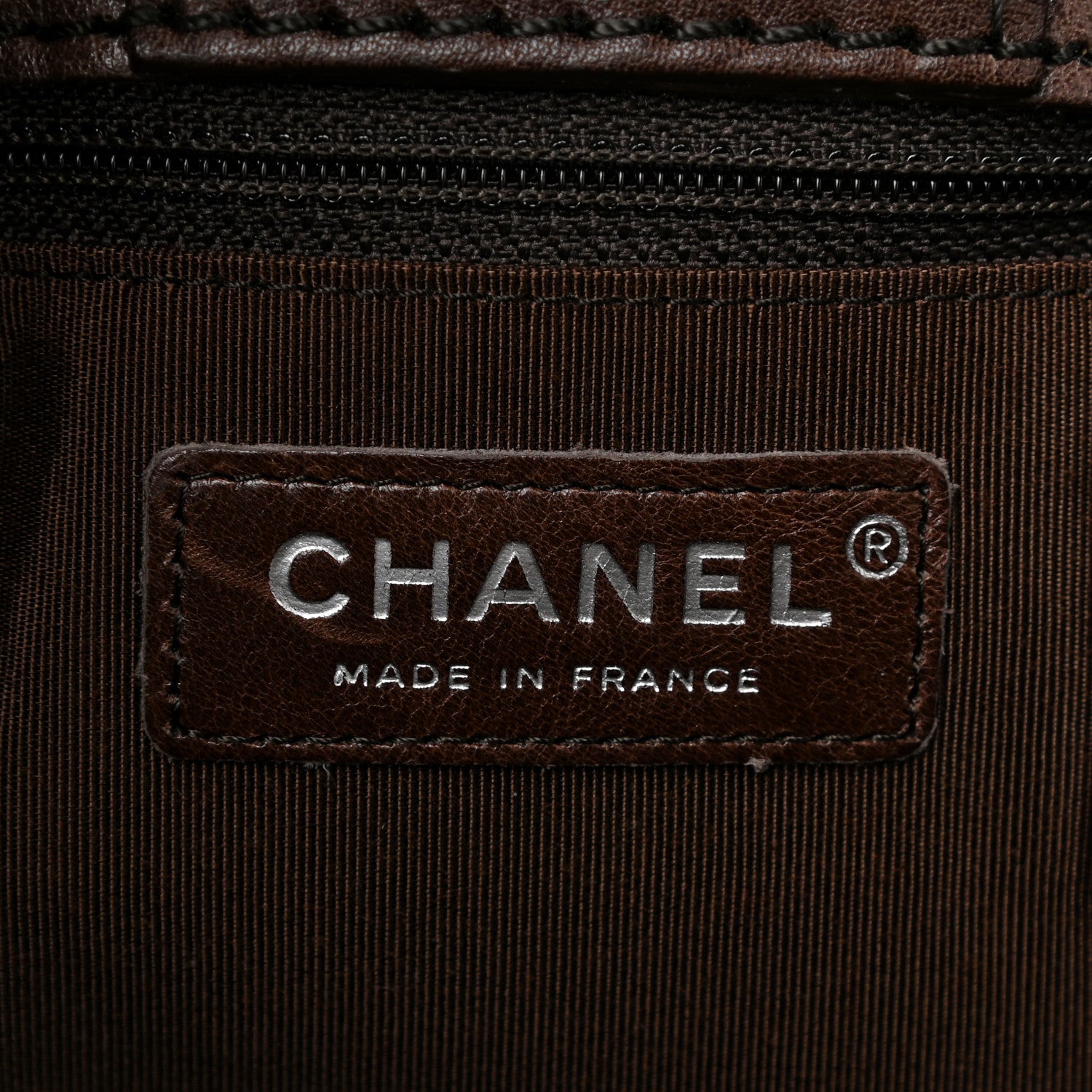 Chanel Calfskin Felt Sequin Embroidered Flap Shoulder Bag Brown 6 of 14