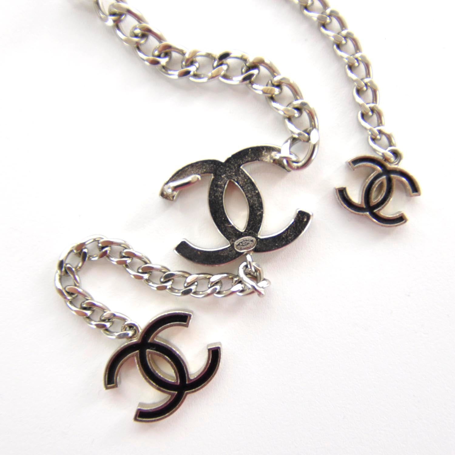 Chanel Ceinture Fantai Adjustable Belt Silver Black 4 of 4