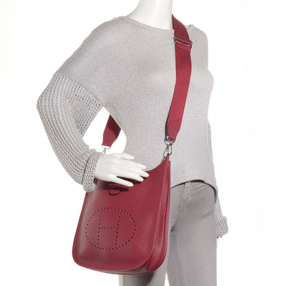 Hermes Taurillon Clemence Evelyne III PM Rubis 2 of 16