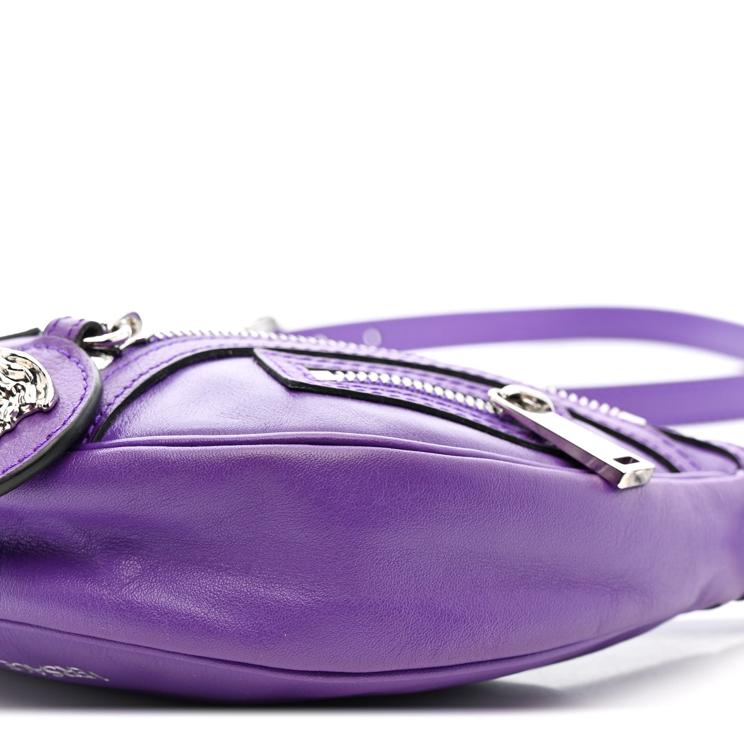 Calfskin Mini Repeat Zip Hobo Purple