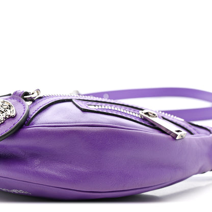 Versace Calfskin Mini Repeat Zip Hobo Purple 10 of 10
