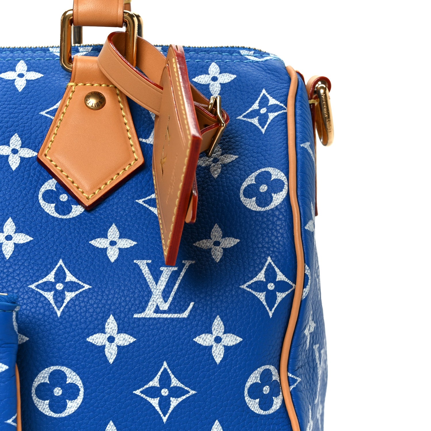 Louis Vuitton Calfskin Monogram Speedy P9 Bandouliere 25 Blue 14 of 16