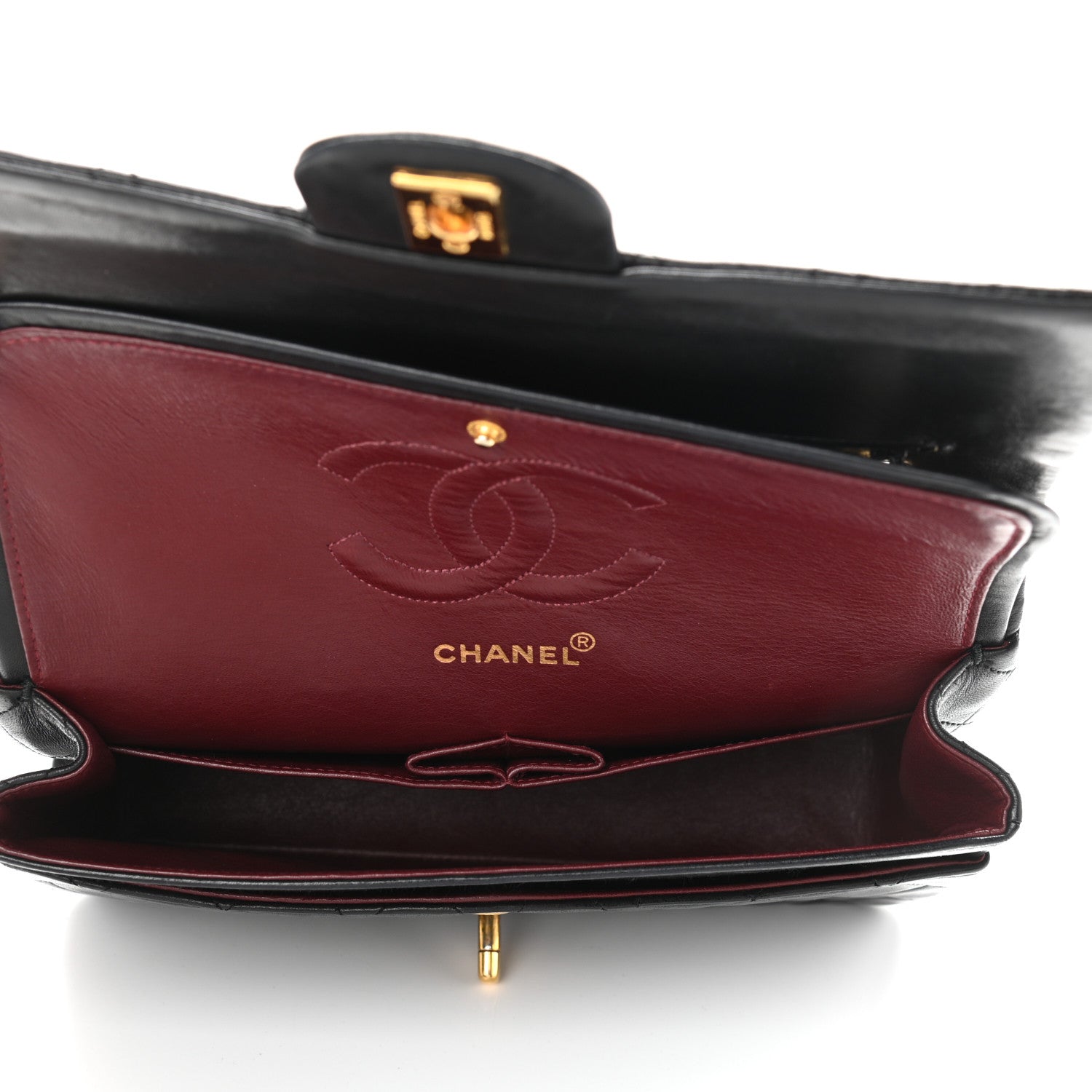 Chanel Lambskin Quilted Medium Double Flap Black 5 of 15