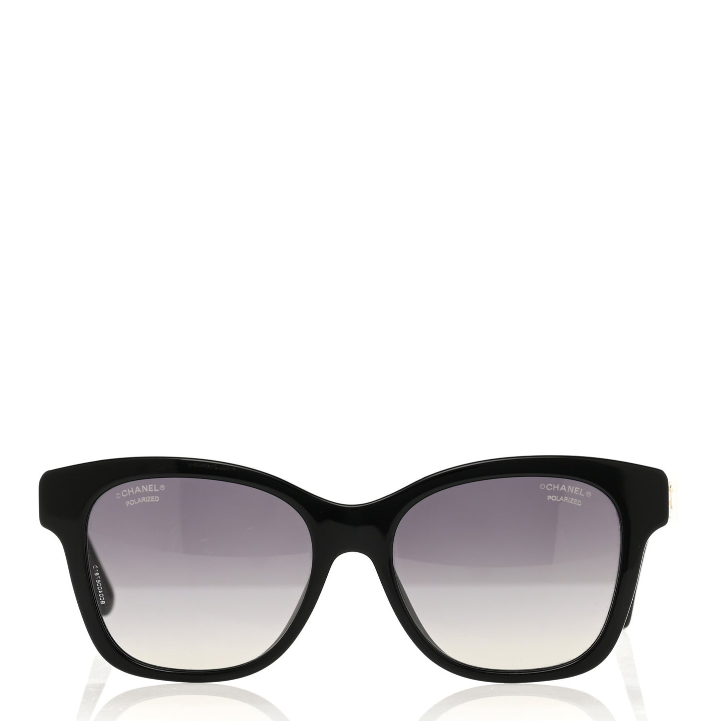 Acetate Polarized Pearl CC Square Sunglasses 5482-H Black
