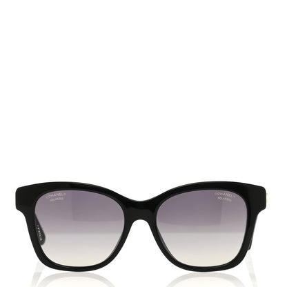 Chanel Acetate Polarized Pearl CC Square Sunglasses 5482-H Black 2 of 7