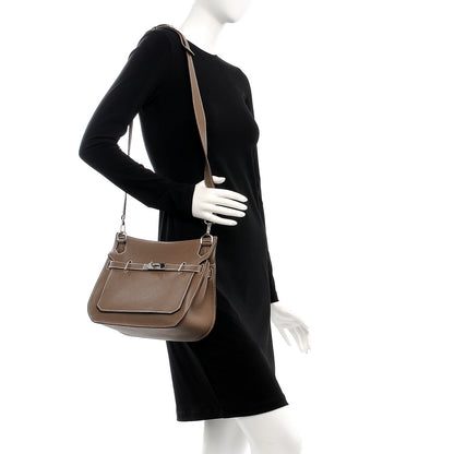 Hermes Taurillon Clemence Jypsiere 28 Etoupe 2 of 7