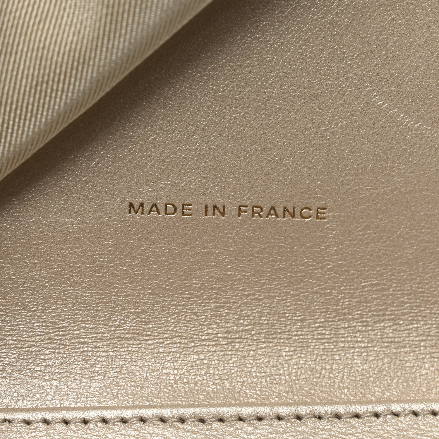 Chanel Metallic Lambskin Quilted Flap Card Holder Wallet Light Gold 7 of 10