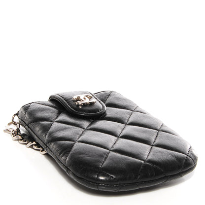 Chanel Lambskin Quilted Phone Case Black 4 of 7