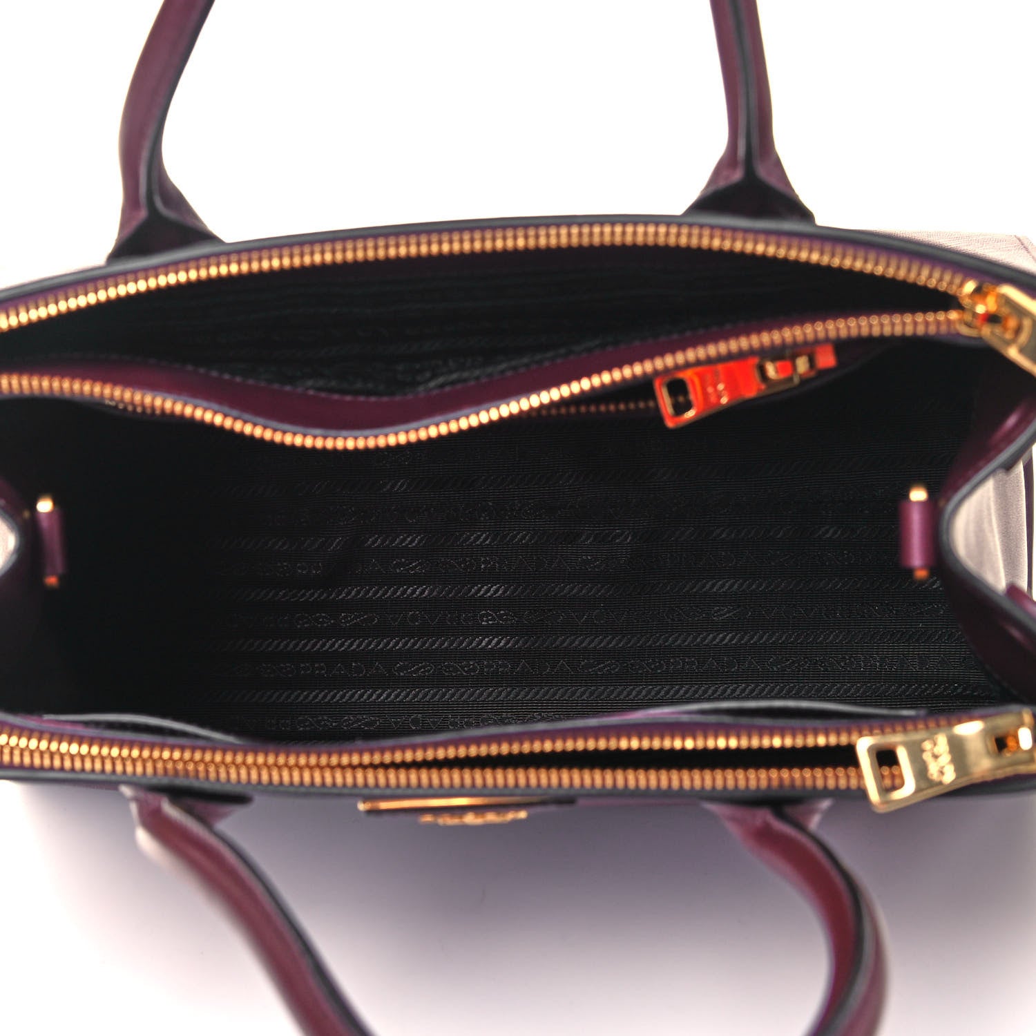 Prada Saffiano City Calfskin Greche Paradigme Bag Granato Petalo 5 of 9