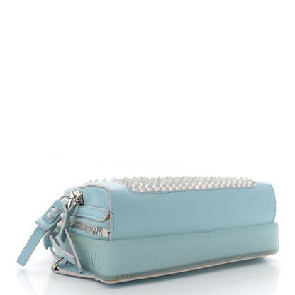 Christian Louboutin Calfskin Mens Loubifunk Spiked Bag White Mineral 4 of 12
