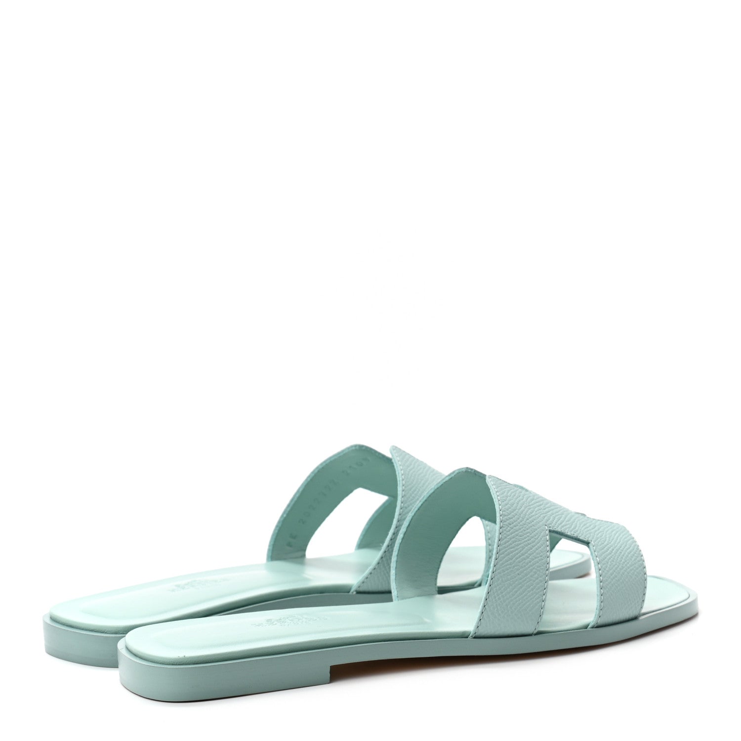 Hermes Epsom Oran Sandals 37 Vert Embrun 4 of 8
