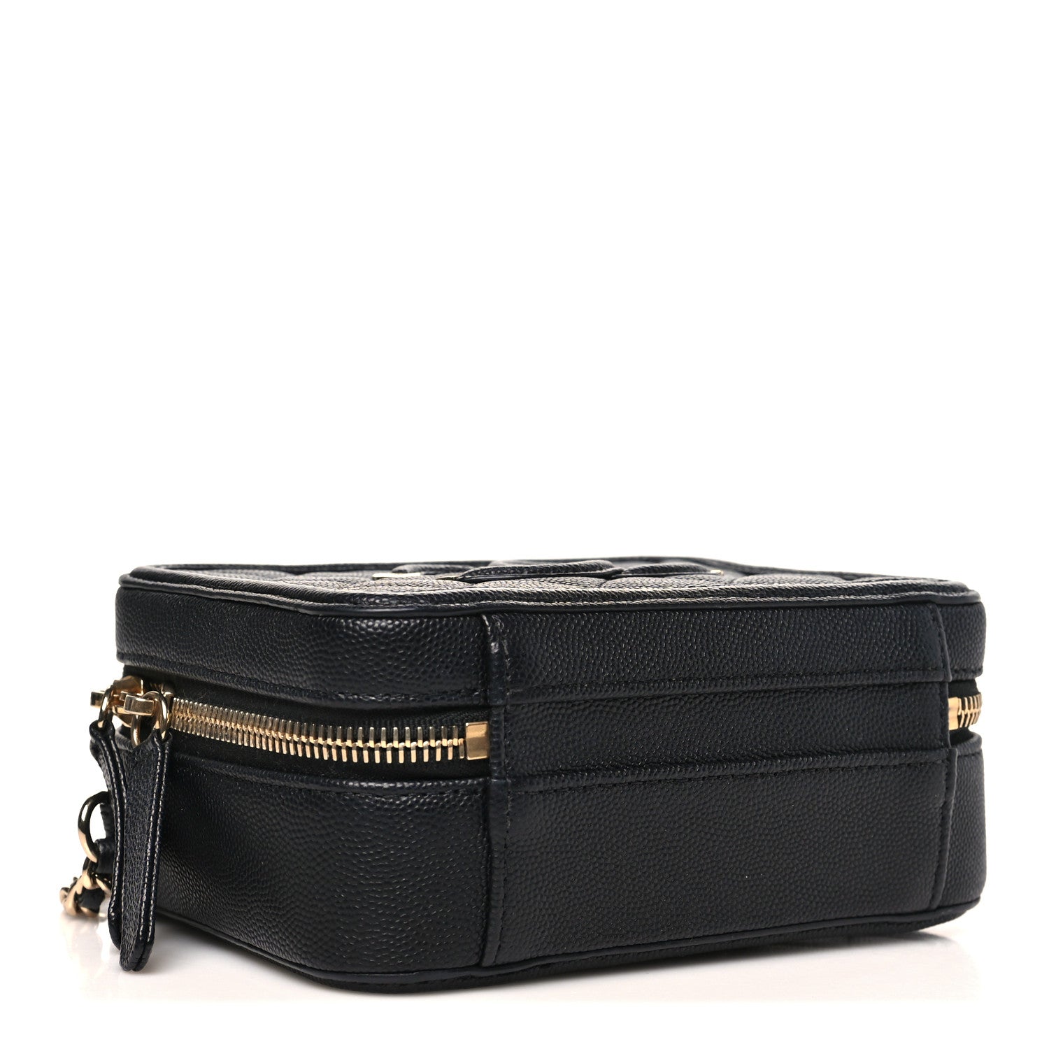 Chanel Caviar Quilted Small CC Filigree Vanity Case Black 4 of 10