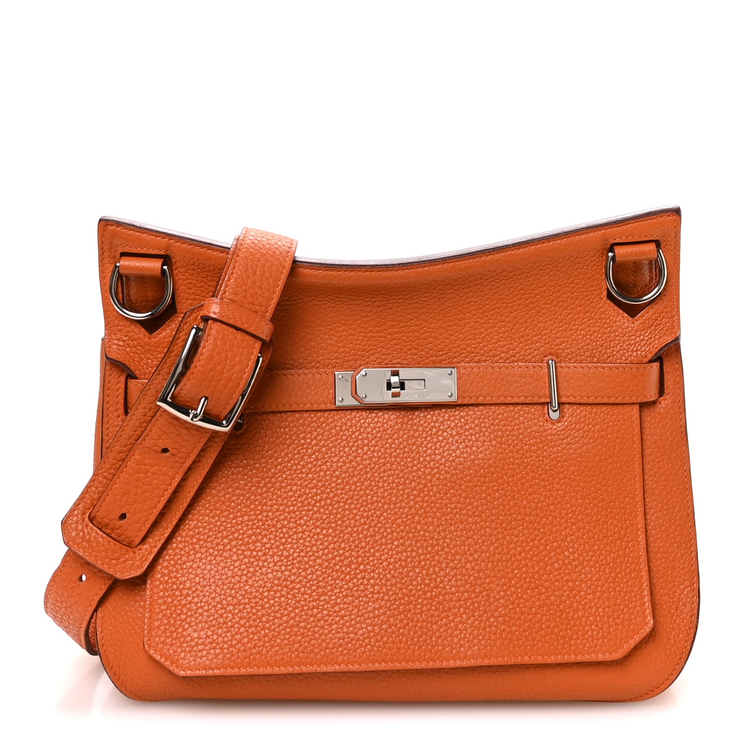 Hermes Taurillon Clemence Jypsiere 28 Orange 1 of 11