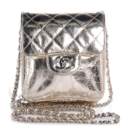 Chanel Metallic Calfskin Mini Flap WOC Gold 1 of 9